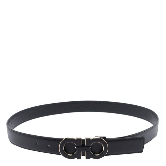 Ferragamo Men Adjustable Double Gancini Belt